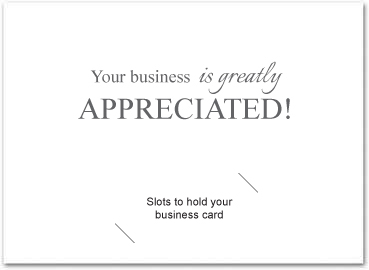 Business Thank You Cards with Slots - Business Greeting Cards