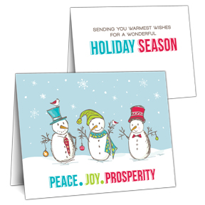 Snowmen Business Christmas Card