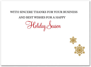 Snowflakes Business Christmas Cards - Business Greeting Cards