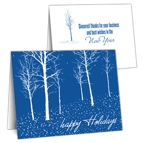 Winter Scene Business Christmas card