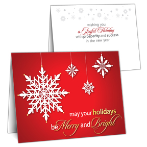 Snow Flakes Business Holiday Card